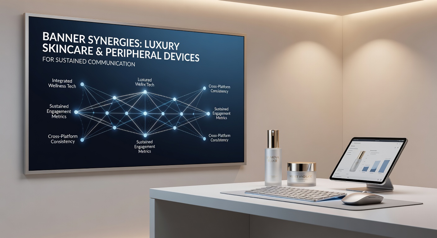 Example of integrated banner layouts connecting skincare campaigns with peripheral device top lists