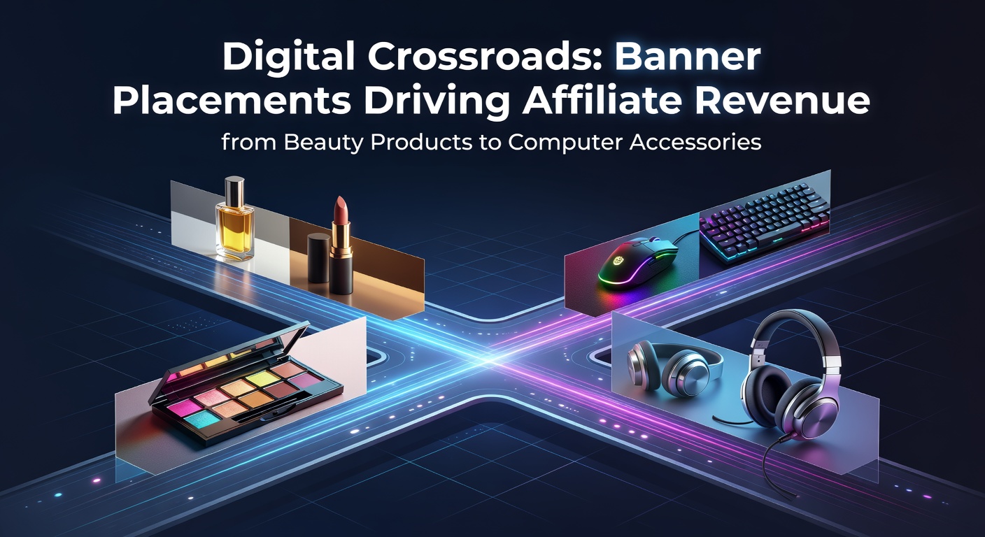 Banner placement strategies connecting beauty product promotions with computer accessory affiliate campaigns on digital platforms
