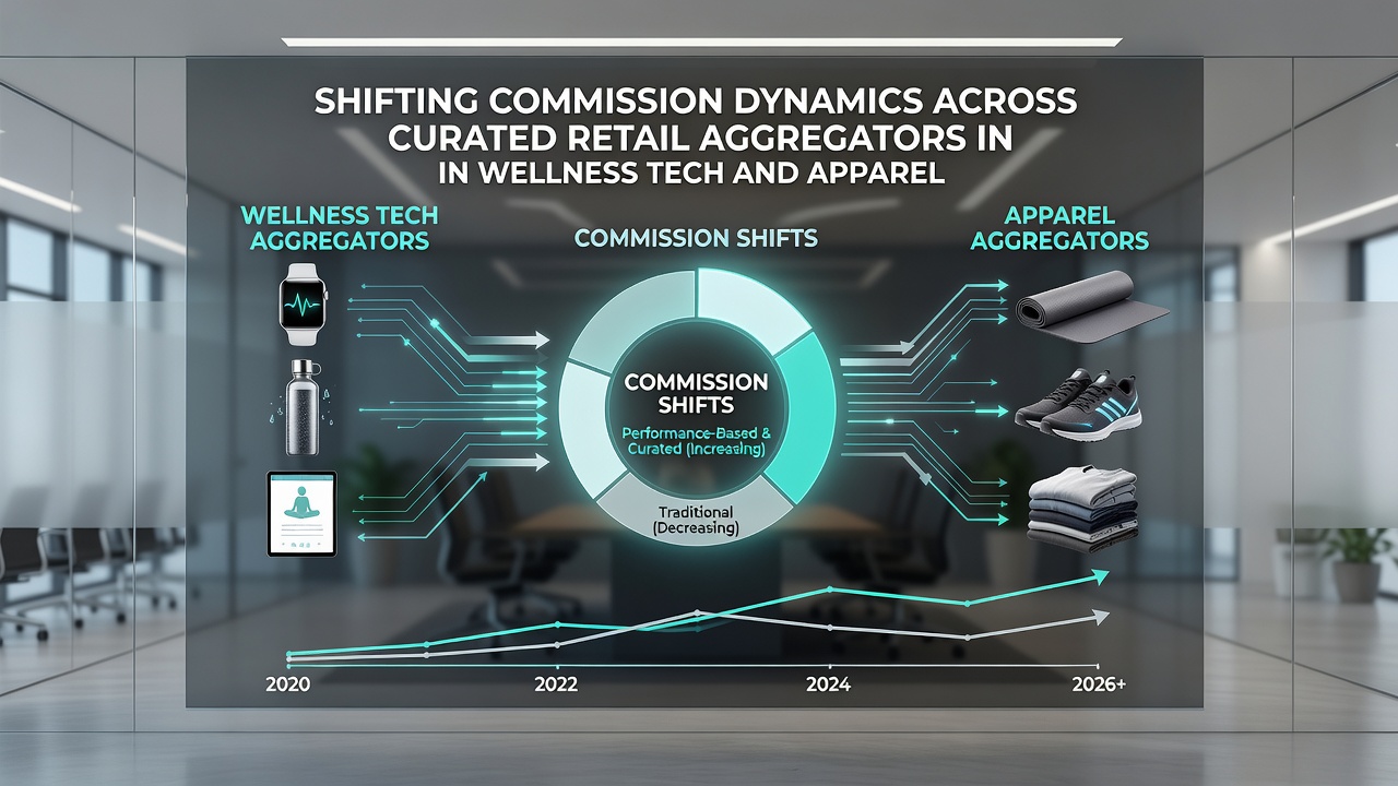 Detailed chart illustrating regional commission rate changes in wellness and apparel sectors during mid 2026